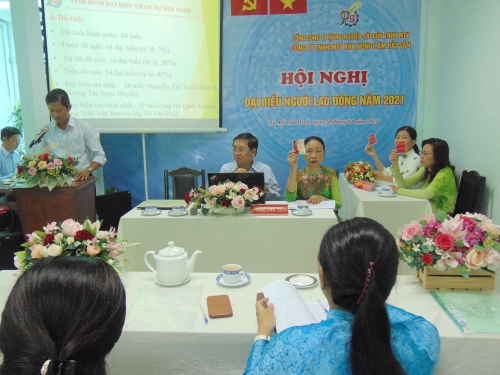 Hội nghị người lao động năm 2021 Công ty TNHH MTV XNK Nông Lâm Hải sản