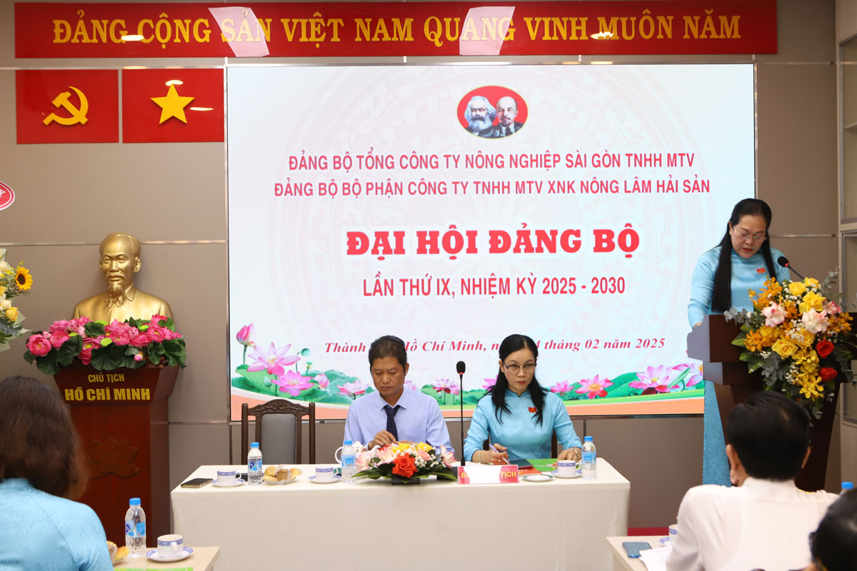 Đại hội đảng bộ Công ty TNHH MTV Xuất nhập khẩu Nông Lâm Hải sản